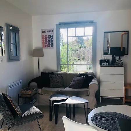 Bel Air Studios-terrasse Couverte-jardinet-vue Pont De Normandie-parking Prive Lägenhet *