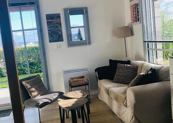 아파트 Bel Air Studios-terrasse Couverte-jardinet-vue Pont De Normandie-parking Prive *